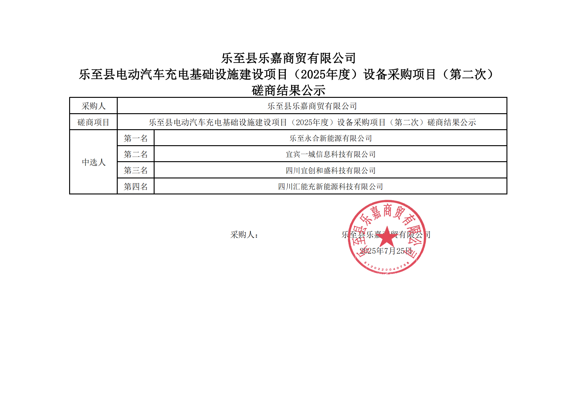 乐至县电动汽车充电基础设施建设项目（2025年度）设备采购项目（第二次）_00(1)